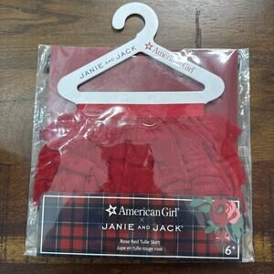 American Girl Janie and Jack Rose Red Tulle Skirt - New In Package RETIRED